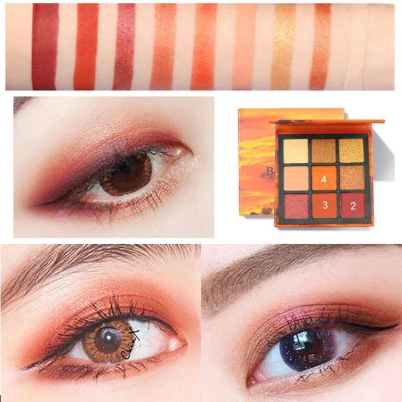 2 стиля Модная палитра теней для век 9 цветов матовые тени блестящих макияж