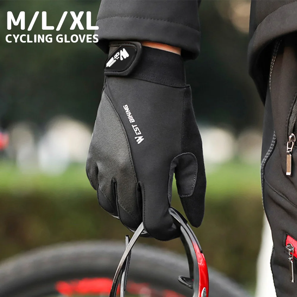 

1pair Windproof Cycling Gloves Bicycle Touch Screen Riding MTB Bike Glove Thermal Warm Motorcycle Winter Autumn Bike Clothing