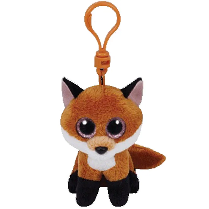 

Ty Slick The Fox Clip Plush Animal Toys Stuffed Keychain Doll Gift 15cm