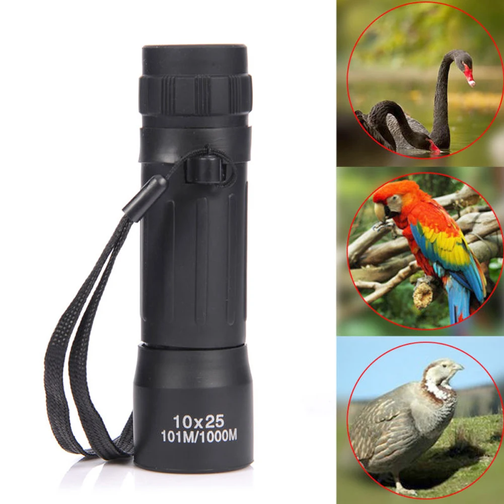 

10X Monocular BK7 10x25 HD Mini Portable Telescope Waterproof Binoculars Optical Hunting Travel Camping Fishing Hiking