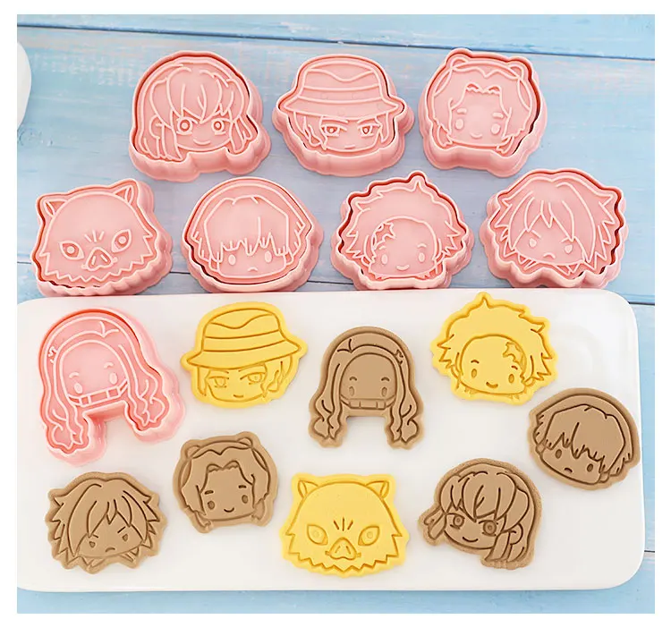 8 шт./компл. формы для печенья Kamado Nezuko из аниме рассекающий демонов пластиковые