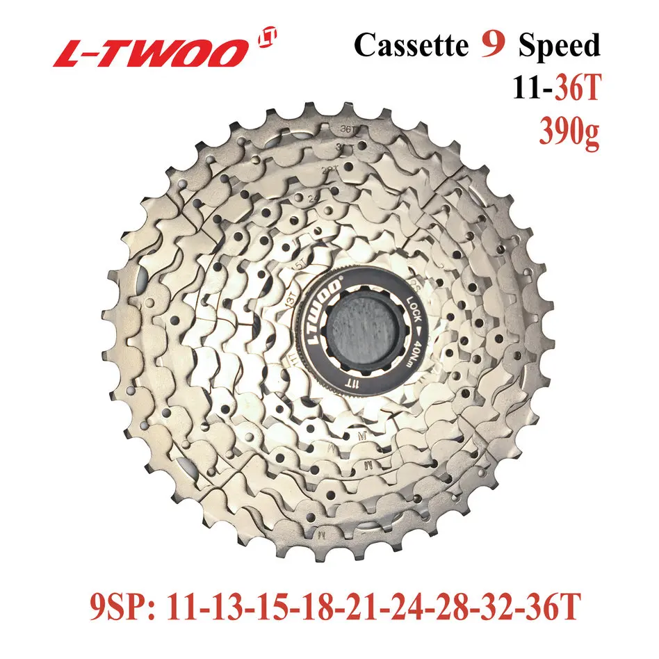 LTWOO 9S 11-36T LTWOO zracing велосипедная кассета 9 10 11 12 скоростей MTB велосипед freewheel 11-36 T/11-42 T/46 T/11-50 T/11-52 T для ALIVIO/DEORE/SLX /XT - Цвет: LTWOO 9S 11-36T