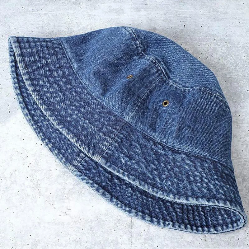 Хлопковые Панамы с принтом и логотипом женская дизайнерская Потертая джинсовая
