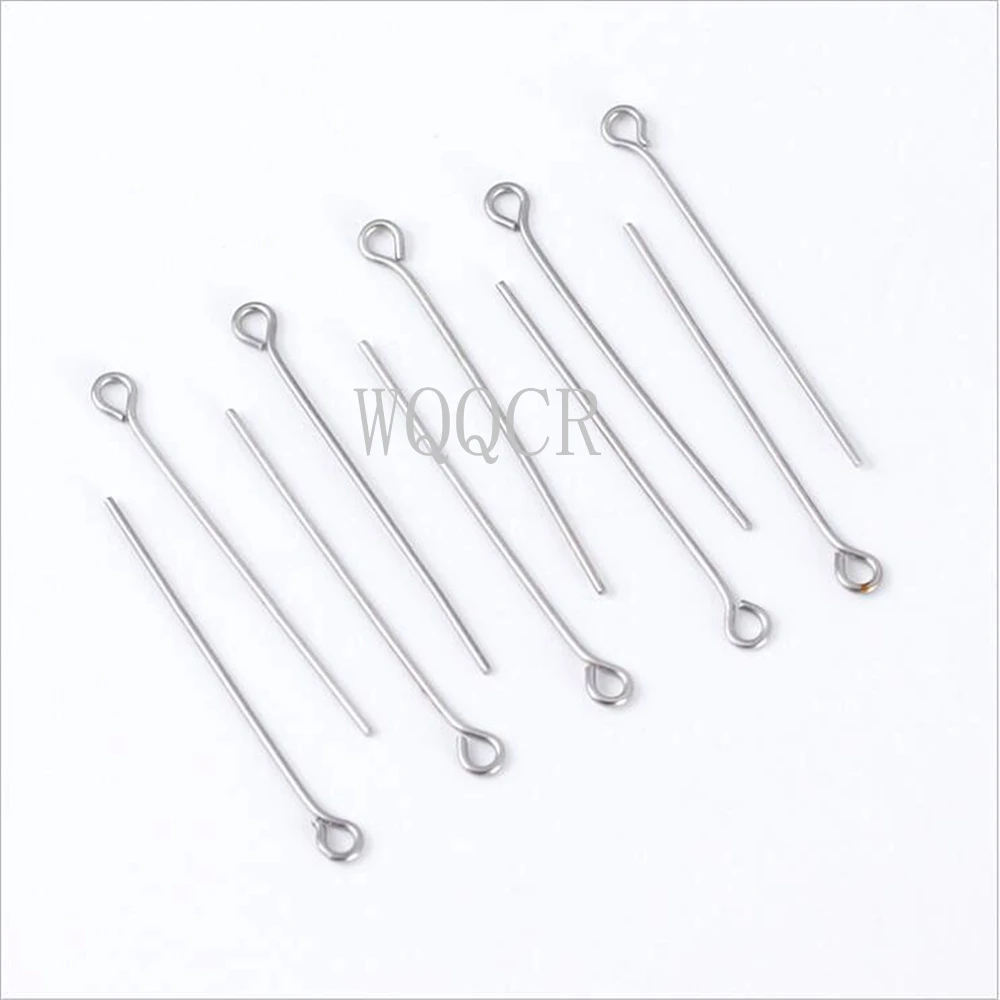 100pcs 925 Silver 13size 14-70mm Eye Head Pin Needles Beads Supplies for Jewelry Making Accessories Earring Findings Diy images - 6