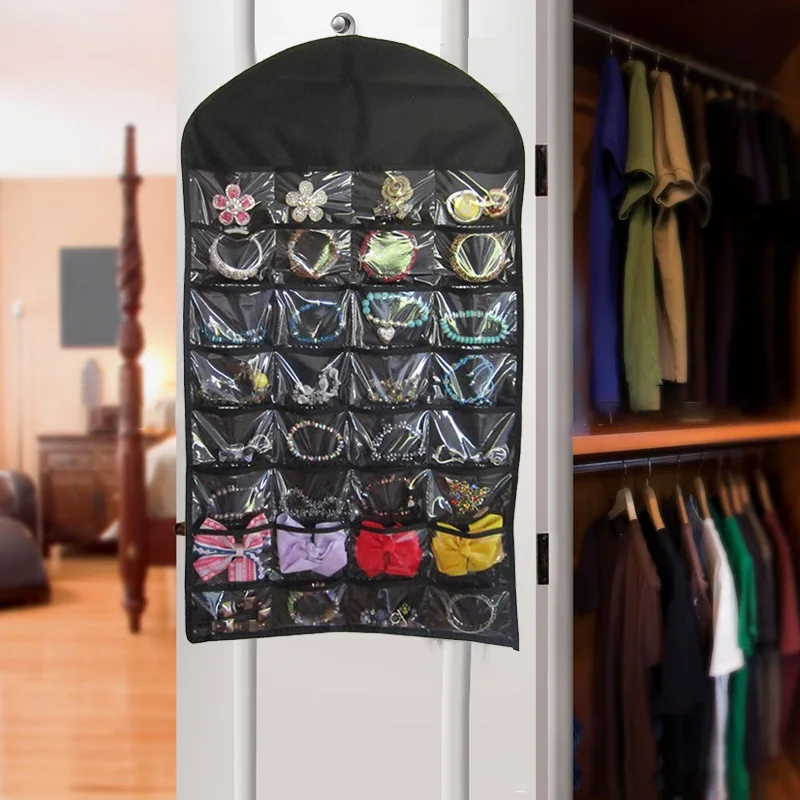 32 Кармана подвесной органайзер держатель для ювелирных изделий сумка хранения