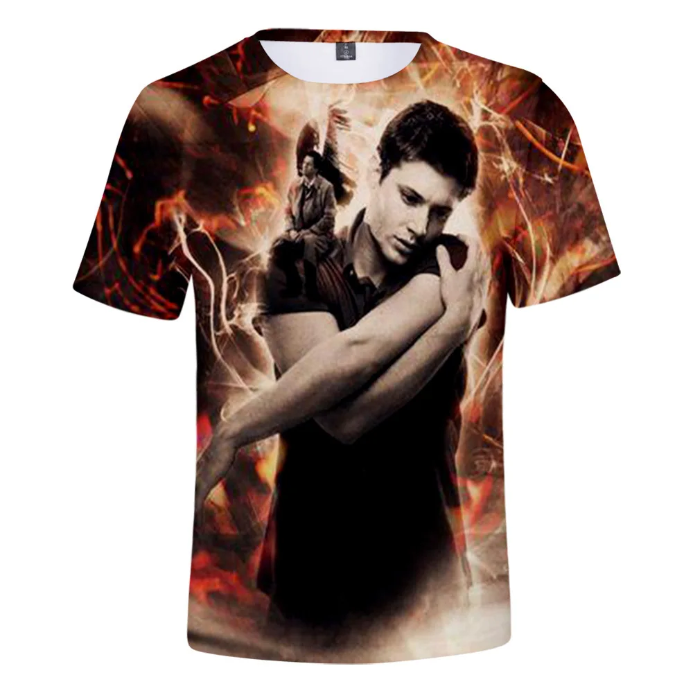 

TV Series Supernatural SPN 3D Print T Shirt Women Men Winchester Brothers Summer Fashion Short Sleeve Funny Tshirt Graphic Tees