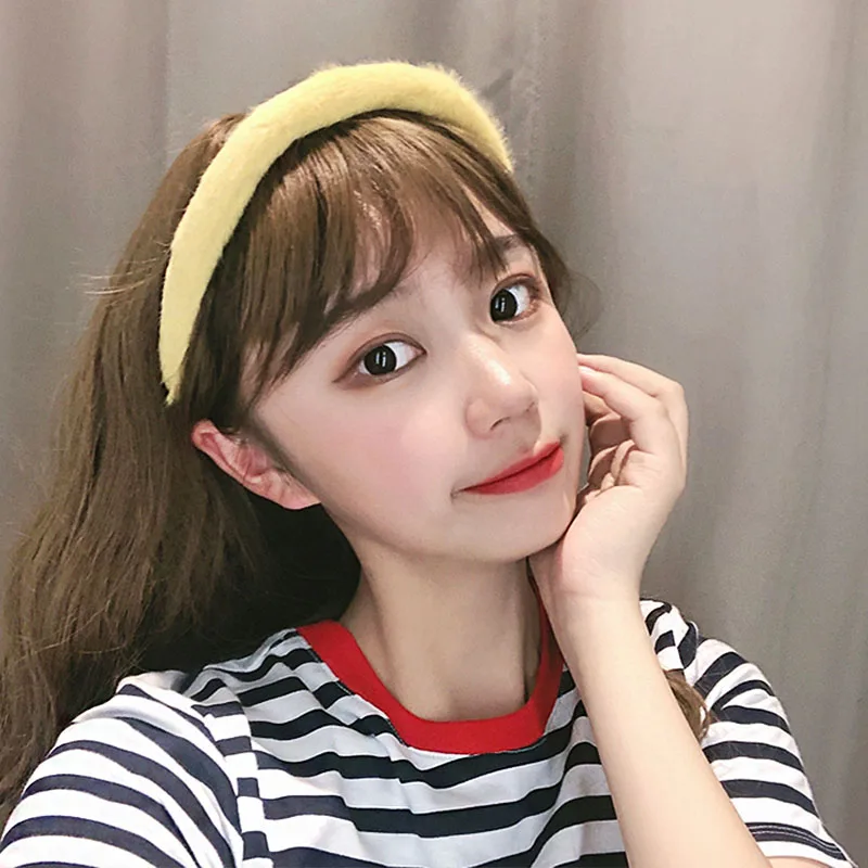 Новинка Осень 2021 красочные плюшевые повязки для волос женщин и девочек милые