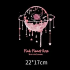 Виниловая наклейка для глажки одежды с изображением розовой Луны
