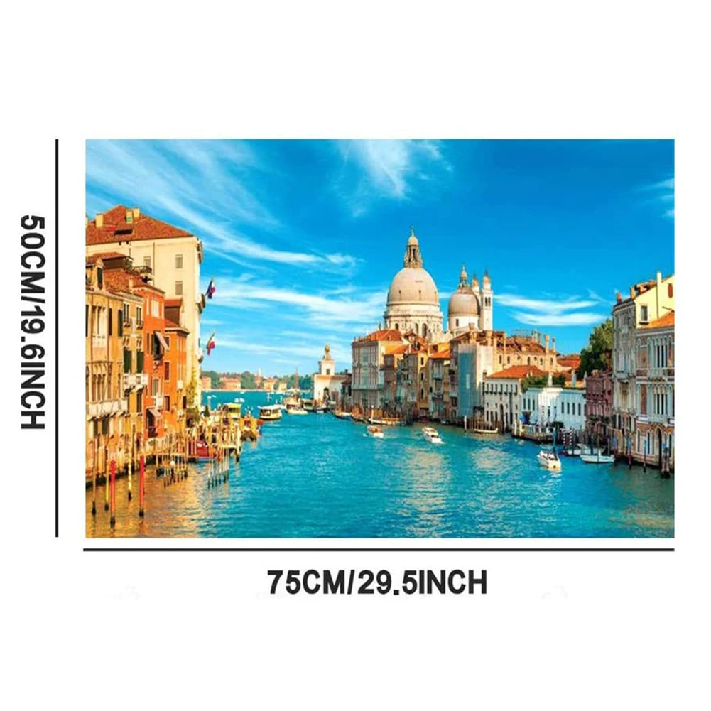 

1000Pcs Adult Kids Jigsaw Puzzles The Grand-Canal Building Landscape Game Toy Decor Kids Educational Toys