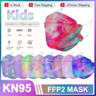Детская маска CE FFP2 Mascarillas Tie Dye FPP2 Homologada 4 Lay N95 Корейская FFP2mask Mascarilla дети FFP2 сертифицированная маска