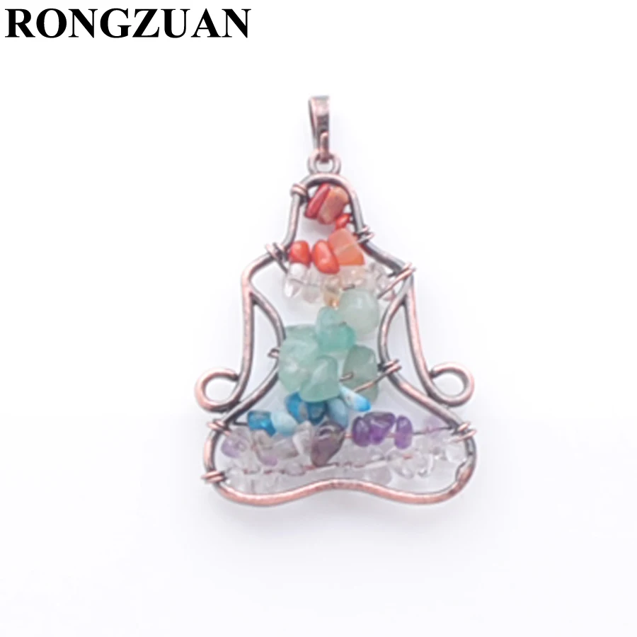 Подвеска из натурального камня в виде дерева жизни 7 Чакр рейки Йога винтажная