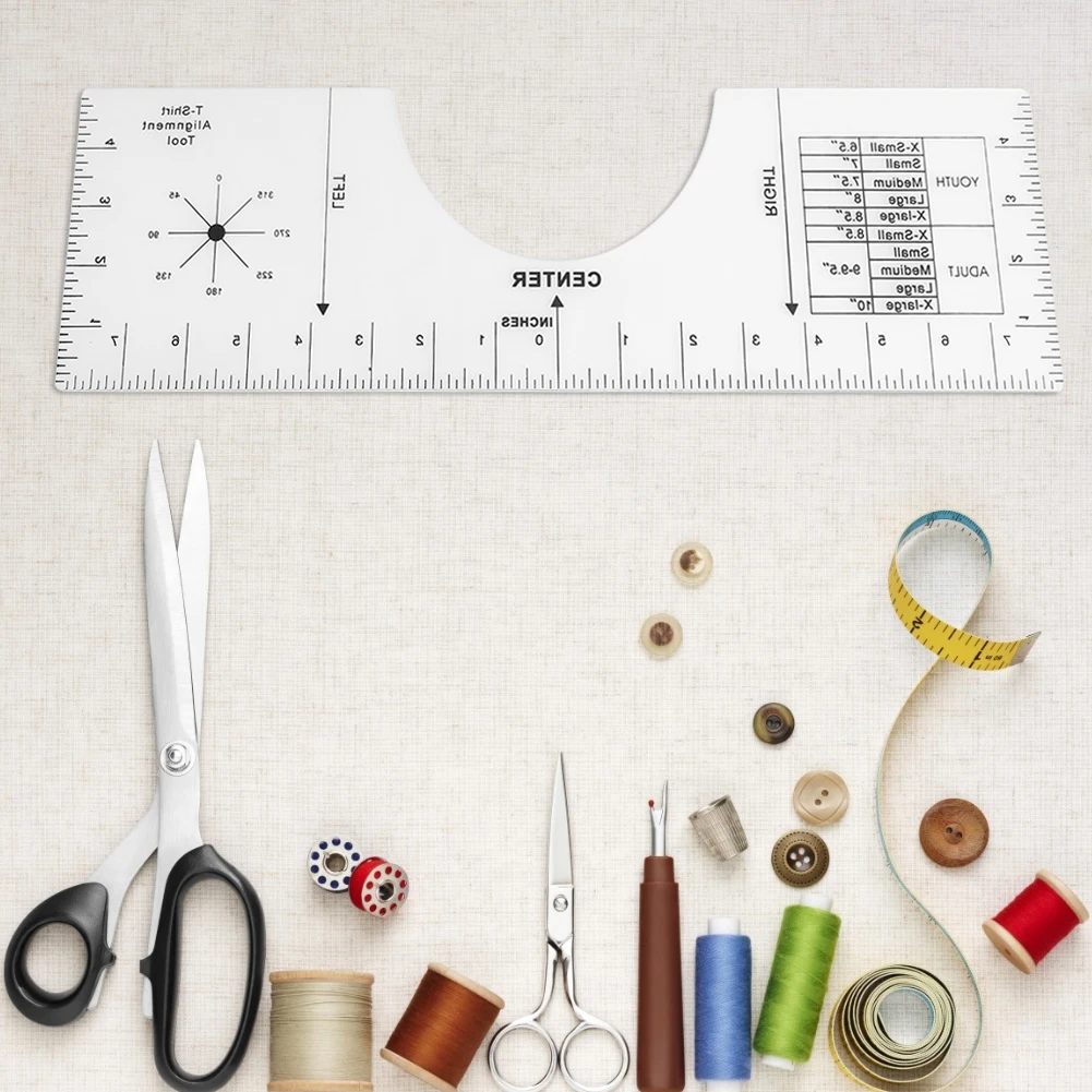 Акриловая линейка для шитья выравнивания дизайн футболки нашивка резки