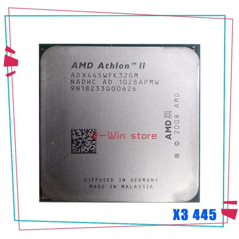 Для AMD Athlon II X3 445 3 1 ГГц трехъядерный процессор ADX445WFK32GM Socket AM3 938pin|Процессоры| |