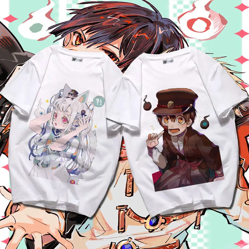 

Футболка с коротким рукавом в стиле аниме «Ханако-кун», ниннинг, двусторонняя японская одежда