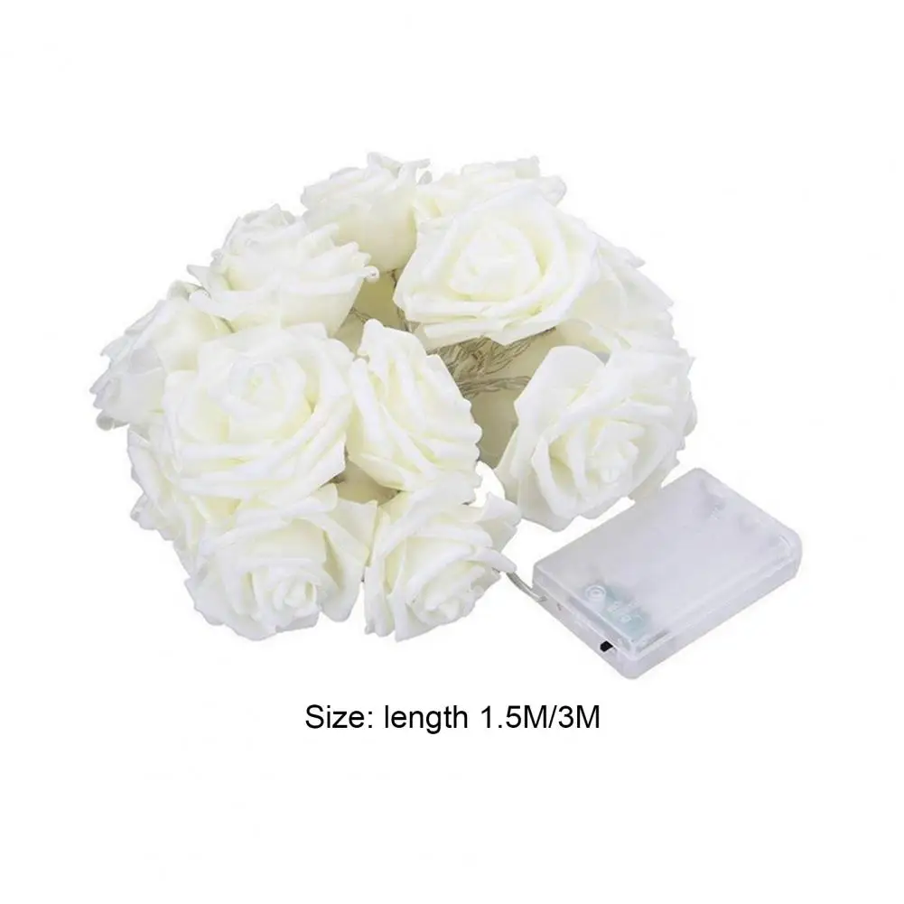 Лидер продаж Розовый светодиодный розы гирлянда декоративные естественного