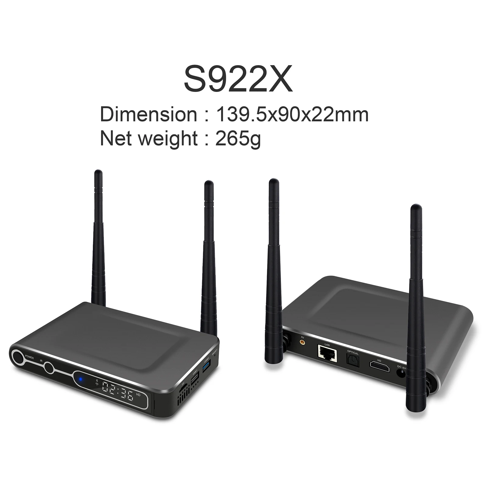 ТВ-Приставка Smart Android 9.0 S922X 2 ГБ 16 4 32 ГБ/64 Гб 4G 5G WiFi телеприставка 1000M LAN H.265 VP9