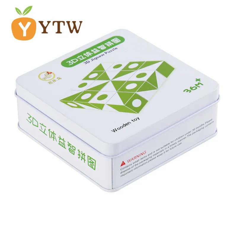 

3D Montessori Geometry Puzzles Building Block Face Changing Logical Thinking Training Wooden Children's Early Education Toy