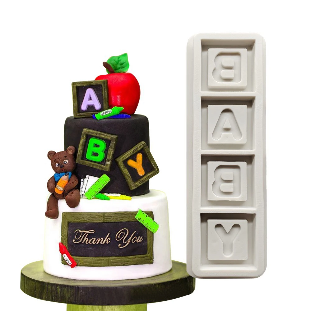 &quotBABY&quot Алфавит силиконовая форма diy шоколадная для выпечки детский душ