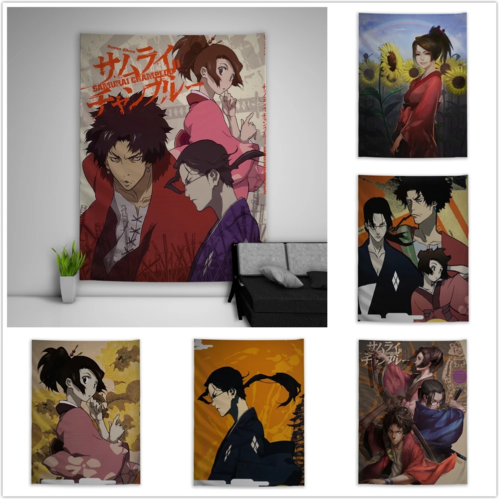 Самурайский хамплоо фуу Муген Цзинь гобелен искусство настенный подвесной диван