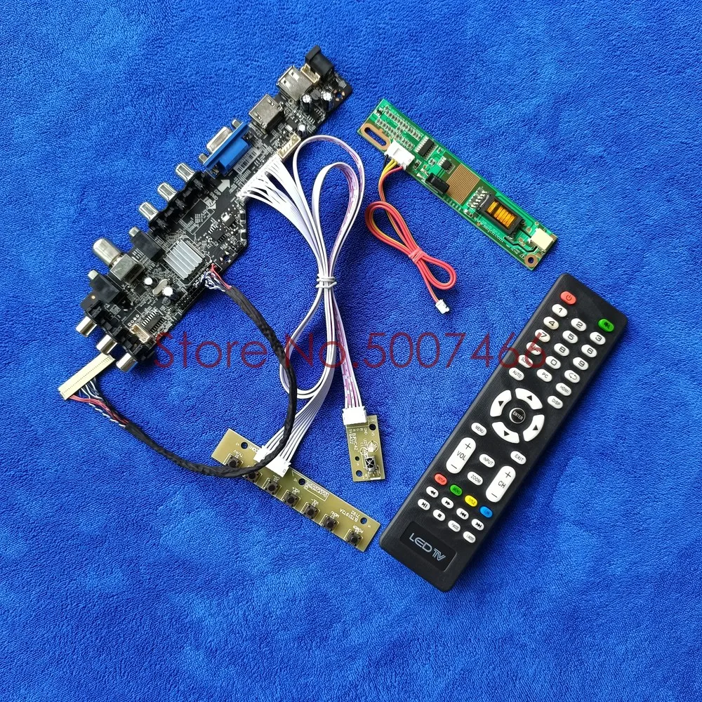 

LVDS 30-Pin DVB-T Digital Signal 1440*900 1CCFL USB+VGA+AV Screen LCD Controller Board Kit Fit LP171WP4/LP154WP1/LP141WP1