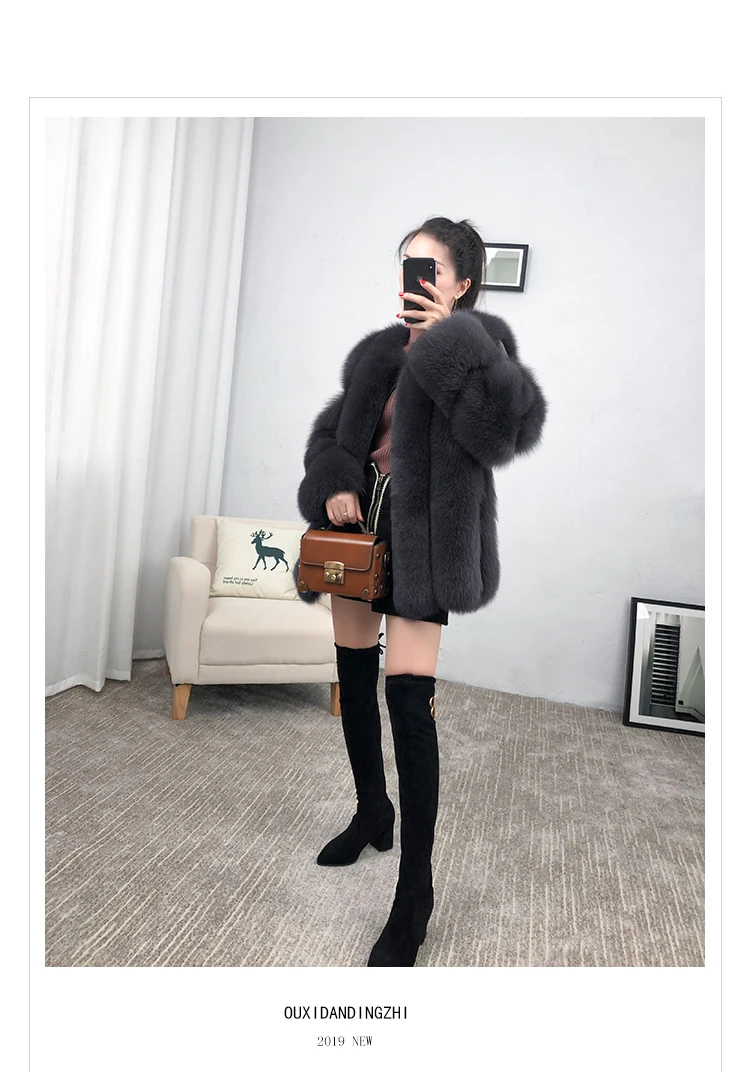 ZDFURS* натуральный мех, Лисий мех, шуба, дизайнерское, для девушек, зимнее, действительно Лисий мех, шуба, съемный, натуральный мех, шуба, Женская