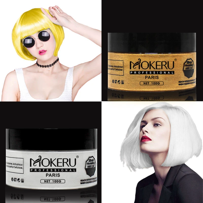 Mokeru сильный фиксатор краски воск бабушка серая одноразовая Пастельная краска