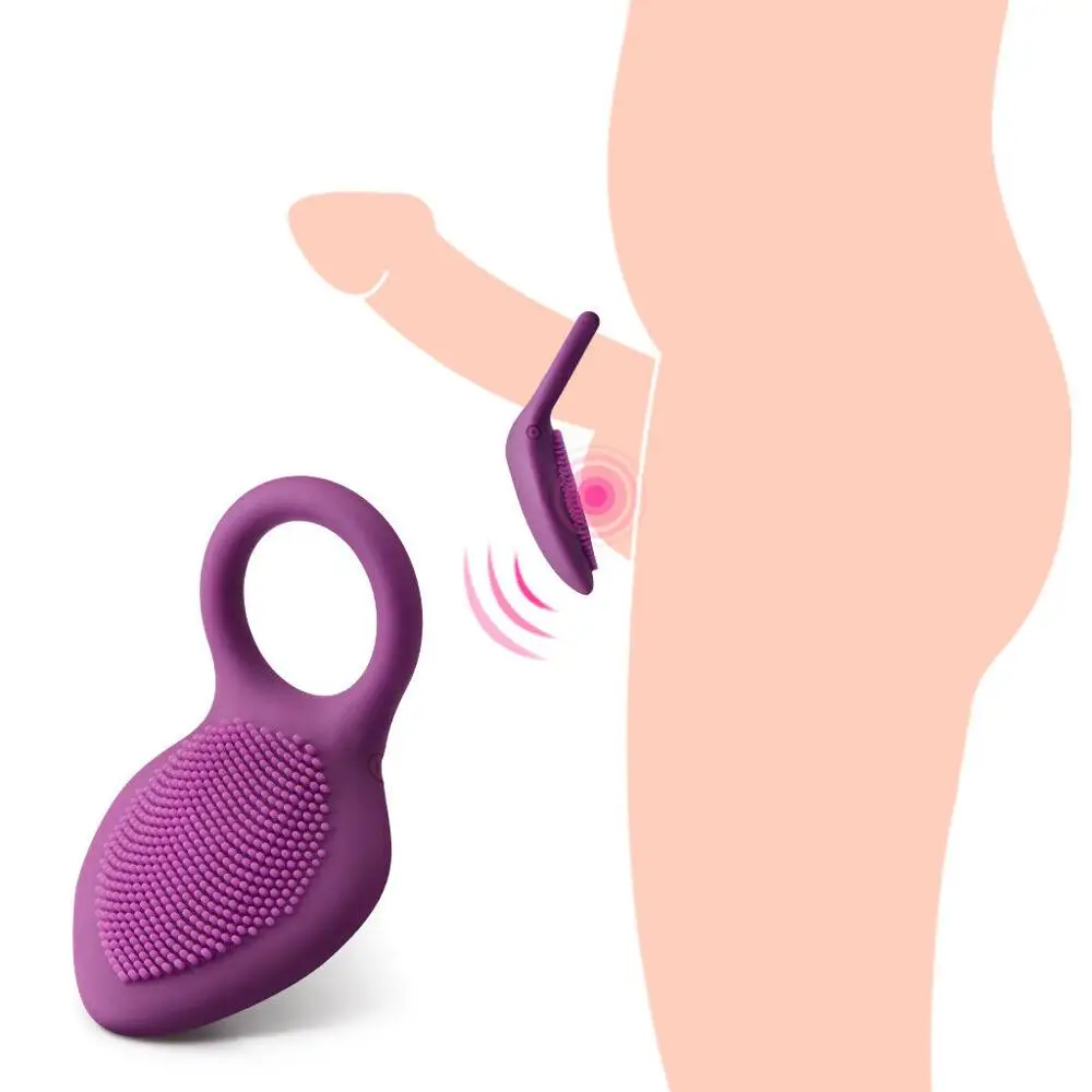 Вибрирующее кольцо на Пенис С массажной щеткой силиконовые секс игрушки с