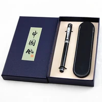 baoer diamond silver clip metal fountain pen 0 5mm nib steel ink pens for gift office supplies school supplies pencil bag