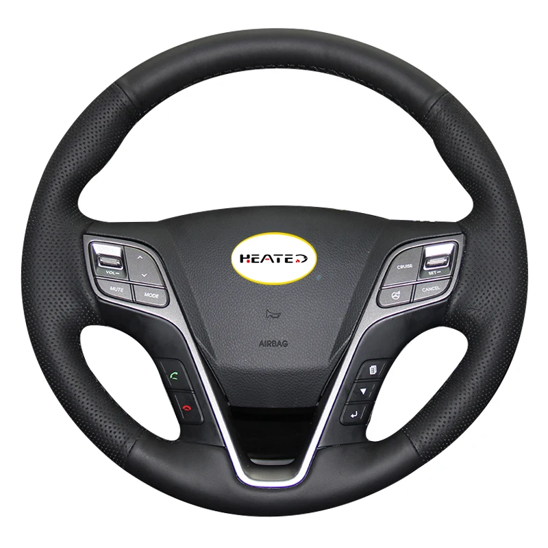 Чехол на руль для Hyundai Santa Fe 2013 2018 ix45 2014 2015 2016|Чехлы руль| |