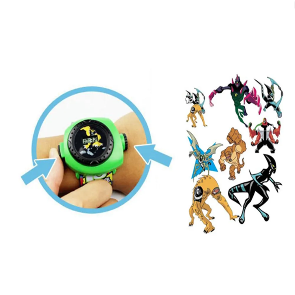 1 шт. светодиодный светильник цифровые часы Omnitrix Alien Force для мальчиков Возраст от 10
