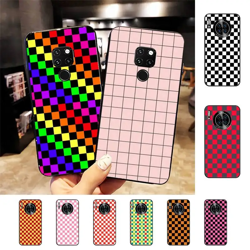 

Checkerboard Plaid Checked Checkered Phone Case For Huawei Nova 3I 3E mate 20lite 20Pro 10lite Luxury funda case