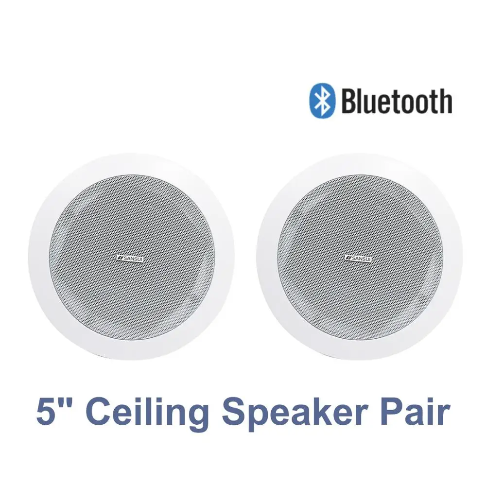 Беспроводной Bluetooth потолочный Динамик пара полный диапазон 2*15W Активный 5 дюймов