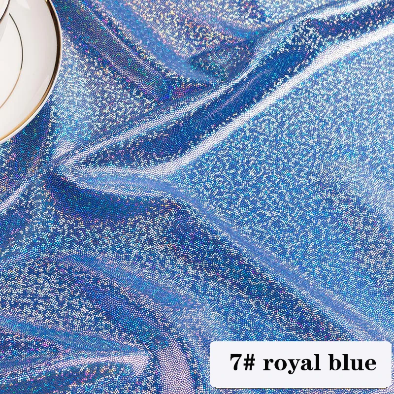 royal blue 160X100 см стрейч танцевальная сцена блестящая ткань Африканский Tissus лоскутное Тюль Свадебные вечерние украшения марлевая ткань - Цвет: royal blue