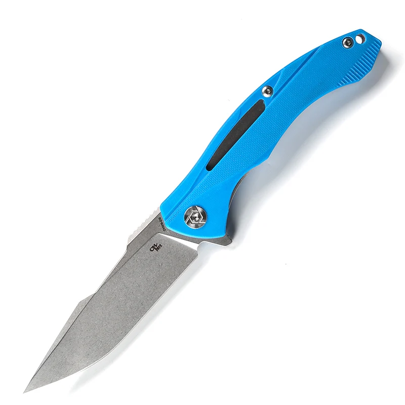 Blue CH Флиппер дизайн 3519 складной нож D2 лезвие шарикоподшипники G10 Ручка наружные ножи для охоты и выживания EDC инструмент - Цвет: Blue