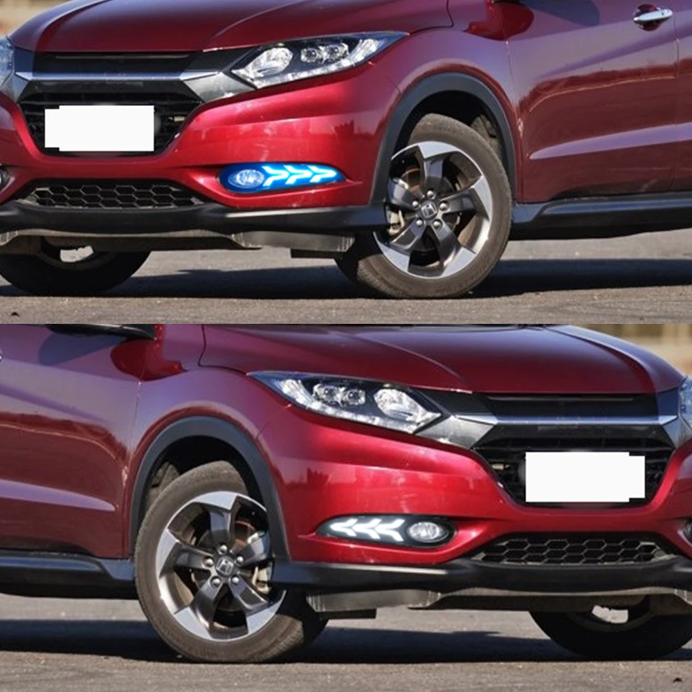 Автомобиль мигающий 2 шт DRL для Honda HRV HR V 2014 2015 2016 2017 2018 дневные ходовые огни
