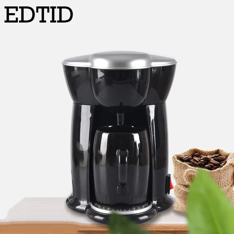 EDTID Бытовая мини электрическая капельная Кофеварка полуавтоматический