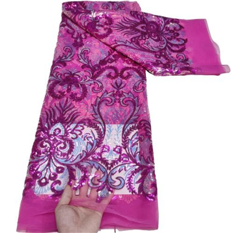 Роскошное кружевное платье с блестками Королевская Синяя ткань французское