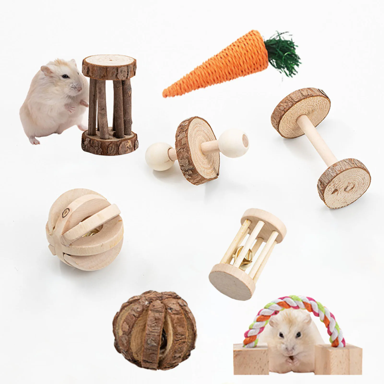 Игрушки для жевания хомяка аксессуары домашних животных из натурального дерева