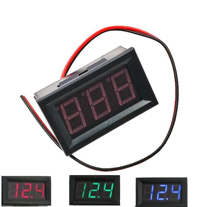 10 шт. цифровой вольтметр с ЖК светодиодный дисплеем 0 56 дюйма 4 5 30 в|wire red|display 0.56lot lot