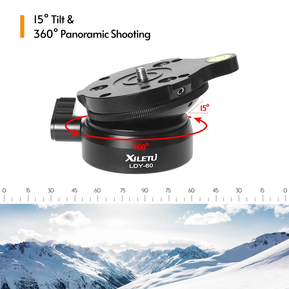 XILETU LDY-60 ЧПУ полушарии панорамная шаровая Головка штатива видео регулировка на