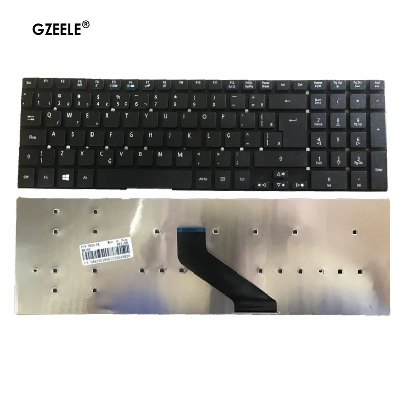 Новый Бразилия/BR Клавиатура для ноутбука Acer Aspire 5830 5755 5830T V3-551 V3-771G 5755G V3-571 E5-511 E5-521G E5-571 ES1-512 ES1-711 - изображение