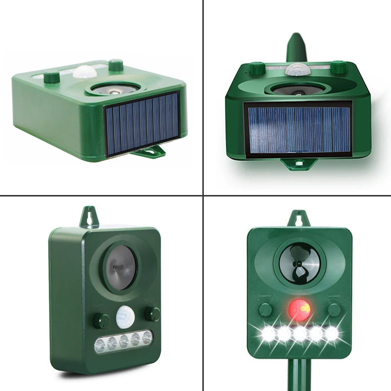 

Garden Solar Powered Animal Repeller Outdoor Insect Repellent Frighten Bird Cat Dog Deer Mouse Raccoon Cockroach Repellent