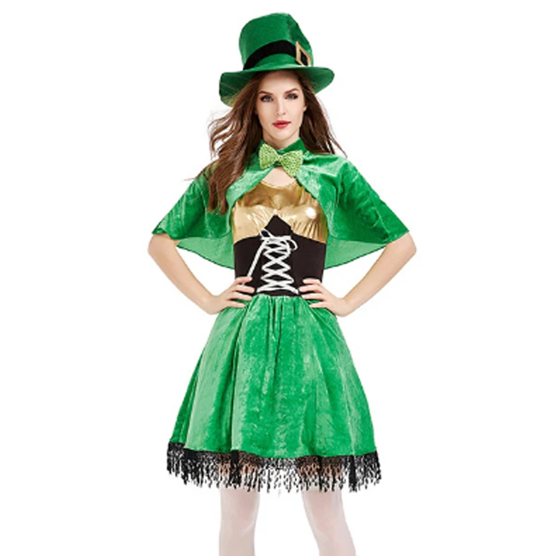 Новый Карнавальный костюм для родителей и детей лепрекауна на День Св. Патрика