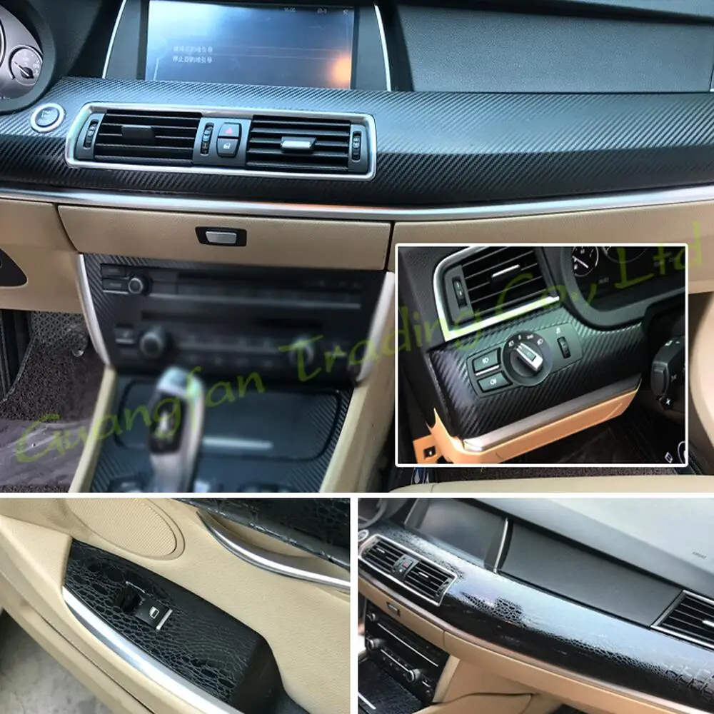 

For BMW 5 Series GT F07 2010-2017 Car-Styling 3D/5D Carbon Fiber Car Interior Center Console Color Molding Sticker Decals Parts