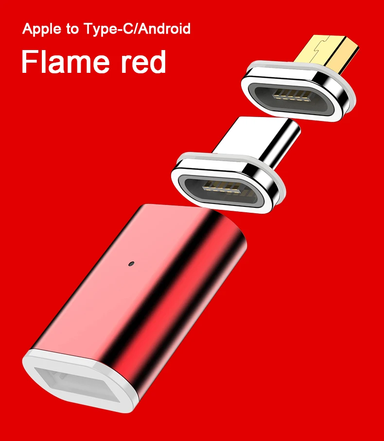 Магнитный USB C адаптер для iPhone XS X XR 8 7 поддержка QC3.0 8 Pin Micro usb type C зарядный разъем адаптер для huawei samsung