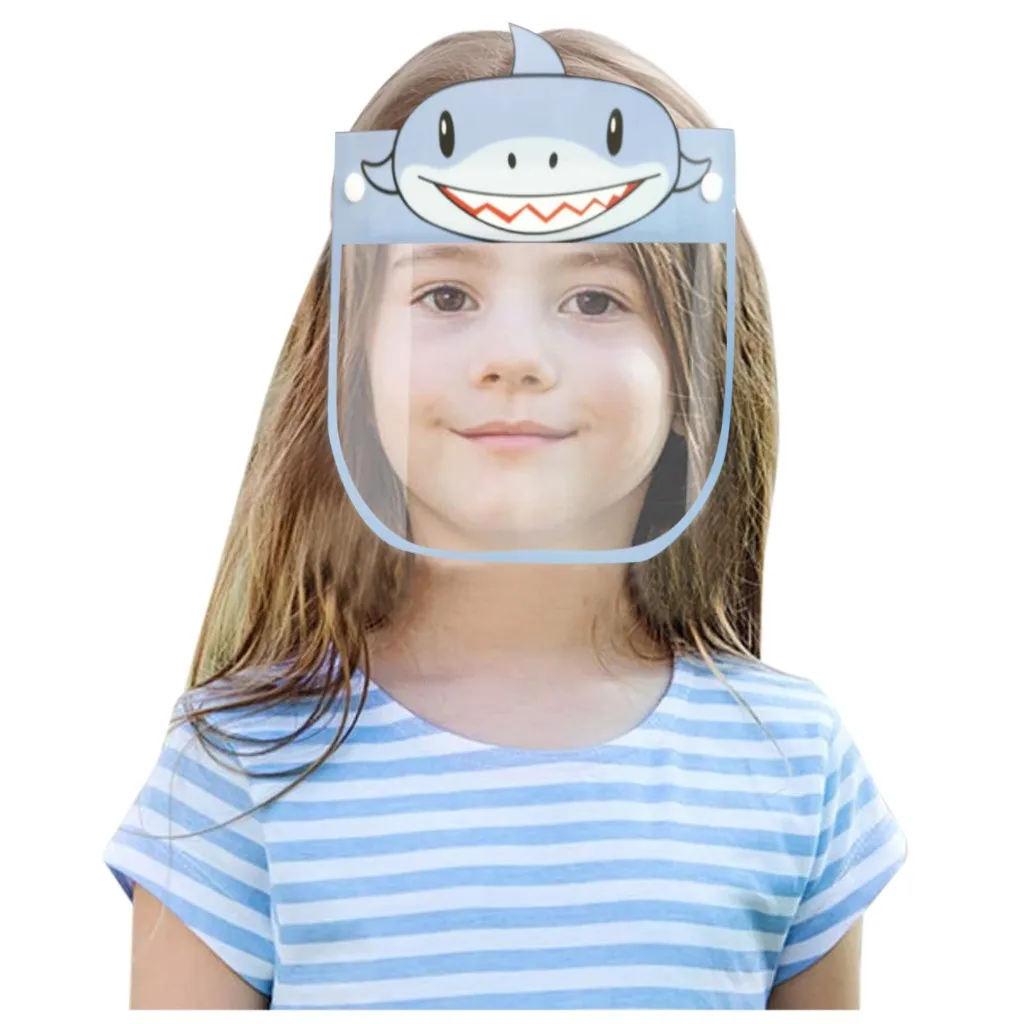 Детская маска для лица с мультяшным животным принтом акулы защиты от тумана