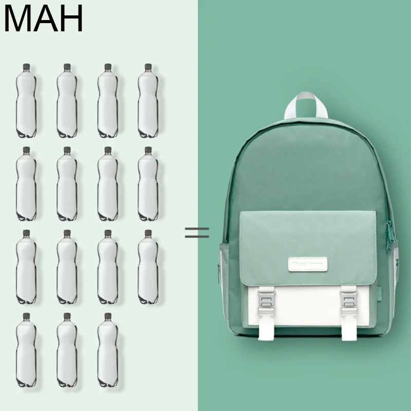 

Mah Green Environmental Protection Material Backpack Women Laptop Backpack Girl School Bag For Boy Waterproof Travel Bagback