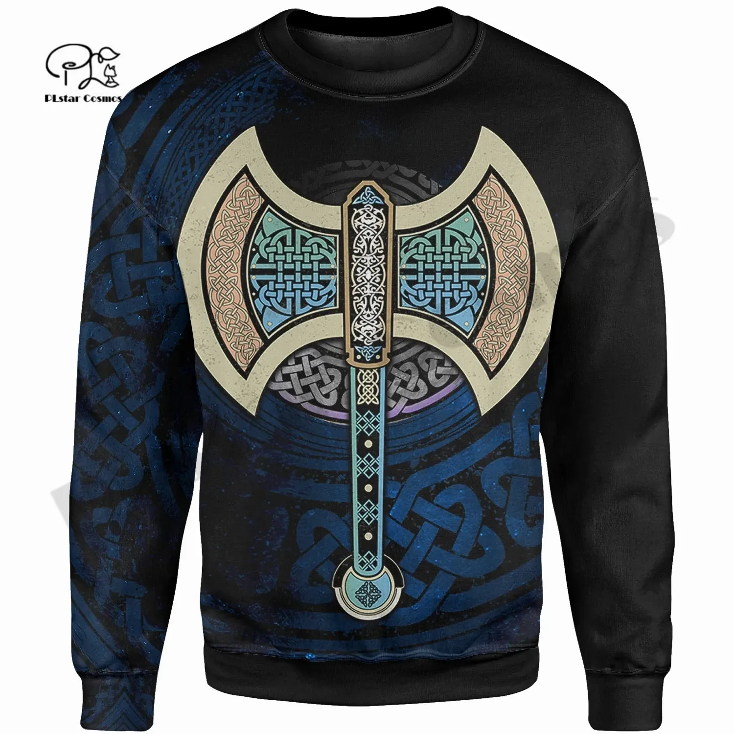 Новинка Уникальные повседневные худи PLstar Cosmos 3DPrint в кельтском ирландском стиле с