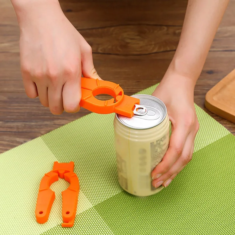 Открывалка для бутылок оранжевого цвета многофункциональная простая