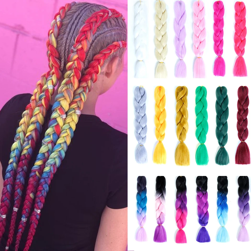 YYOUFU 24 дюйма длинные Омбре плетение волос Джамбо плетеные косы волосы 100 г